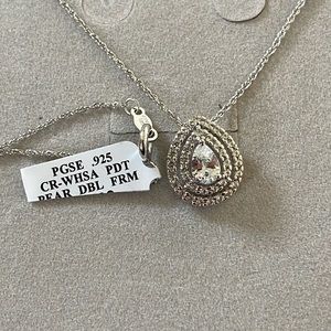 One brand new with tags pear shaped necklace